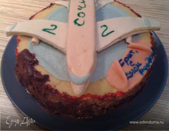 Торт с самолетом