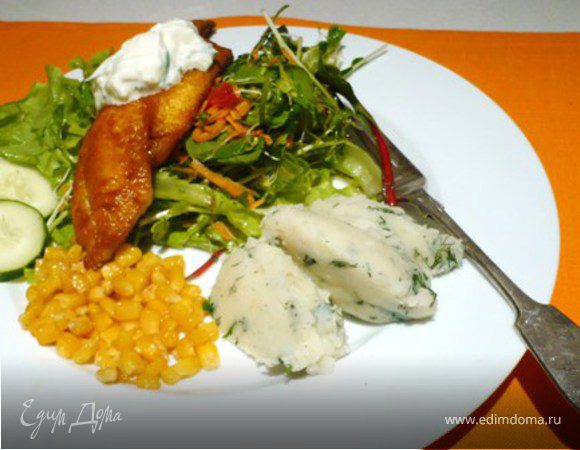 Рыба в куркуме с соусом Рыба в куркуме с соусом