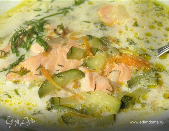 Калифорнийский суп с семгой