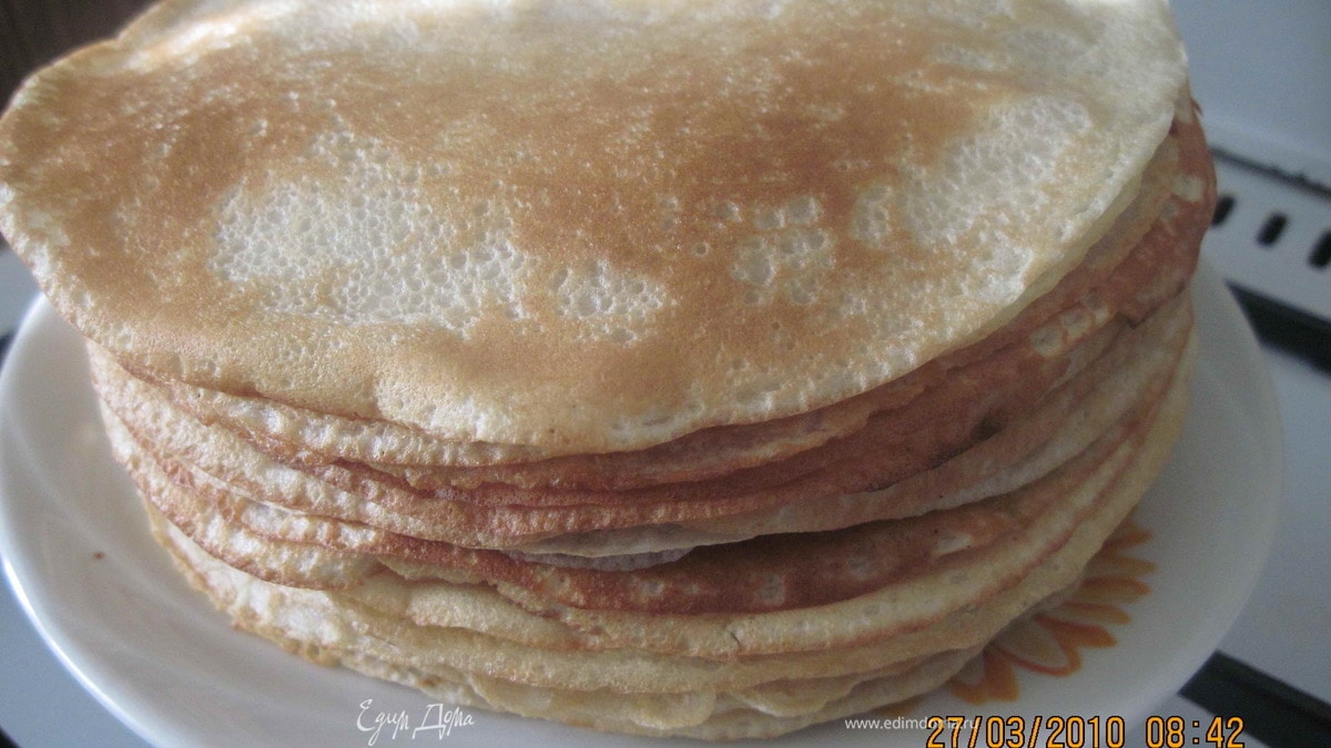 Блинчики на сухом молоке