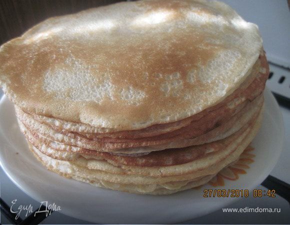 Блинчики на сухом молоке Блинчики на сухом молоке