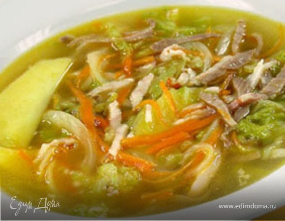 Суп с двумя видами капусты