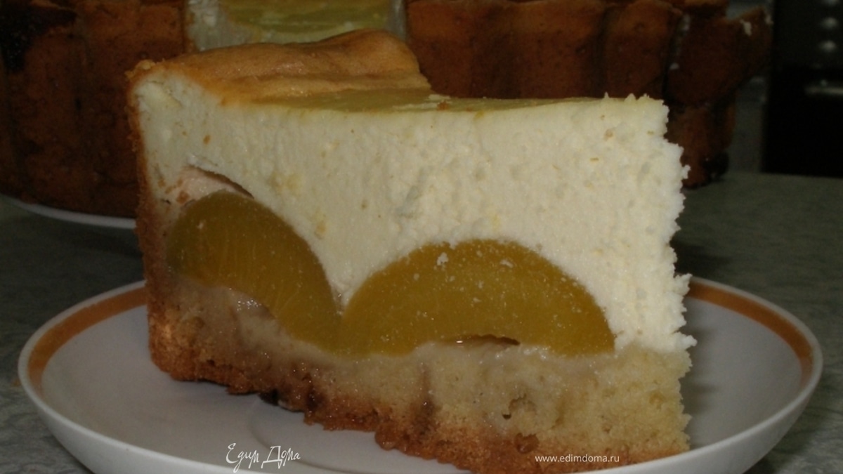 Творожно-персиковый торт