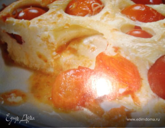 Творожная запеканка с помидорами