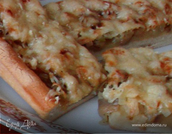 Пирог с грибами и сыром