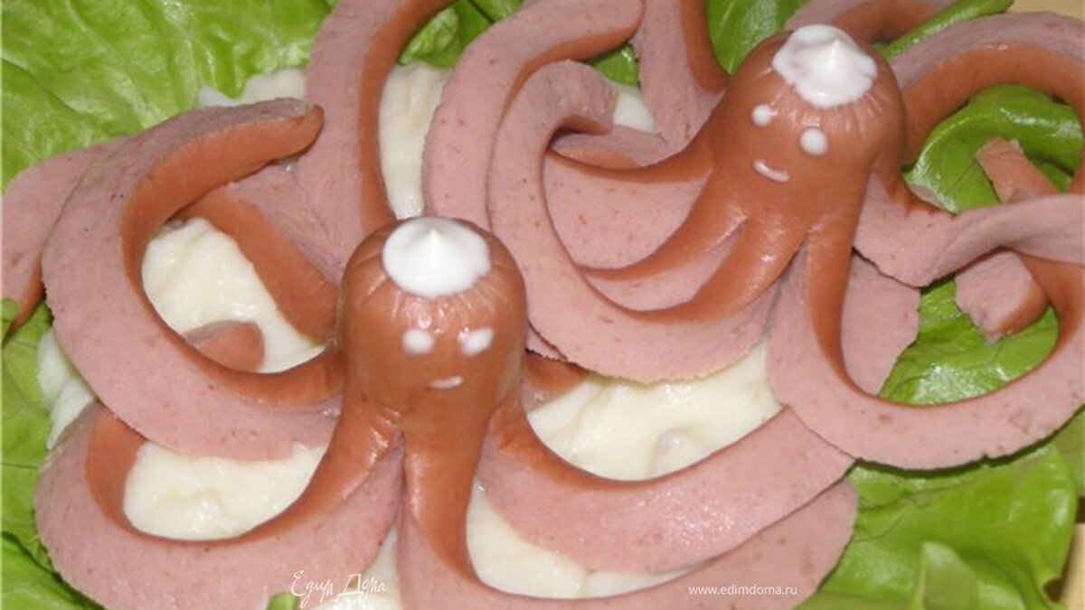 Осьминожки из сосисок