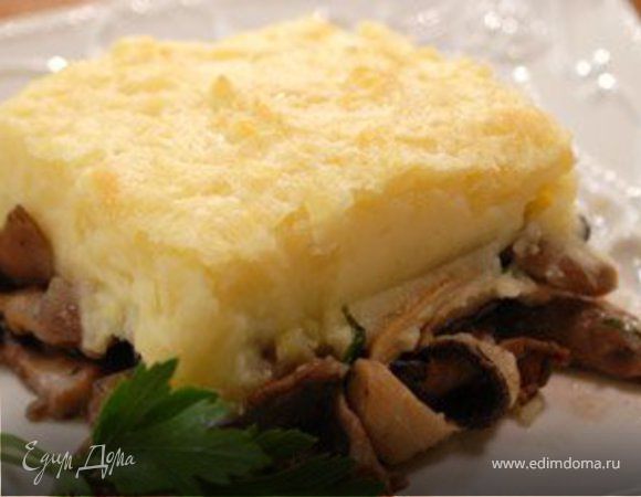 Запеканка из грибов и пюре Запеканка из грибов и пюре