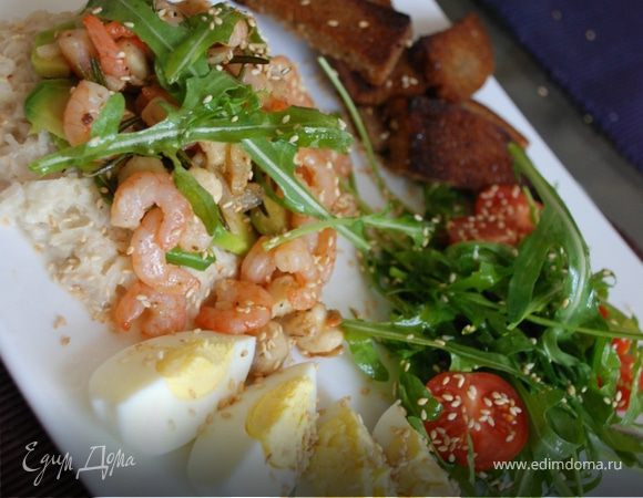 Корень сельдерея с морепродуктами