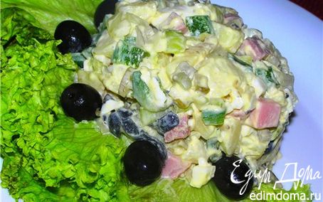 Рецепт Овощной салат с ветчиной и соусом "Ремулад"