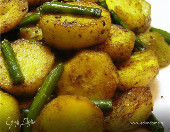 Картофель карри со стручковой фасолью Картофель карри со стручковой фасолью