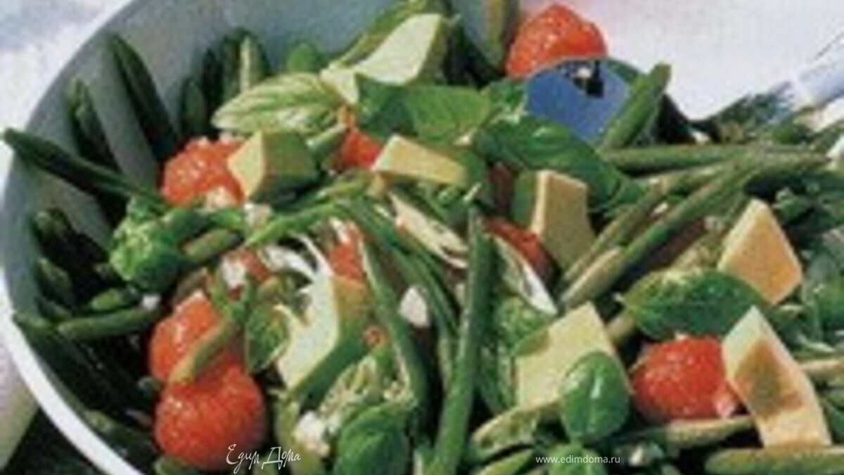 Фасолевый салат с руколой