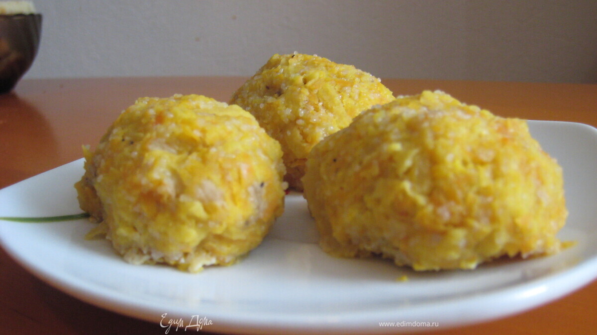 Паровые фруктовые котлетки для деток