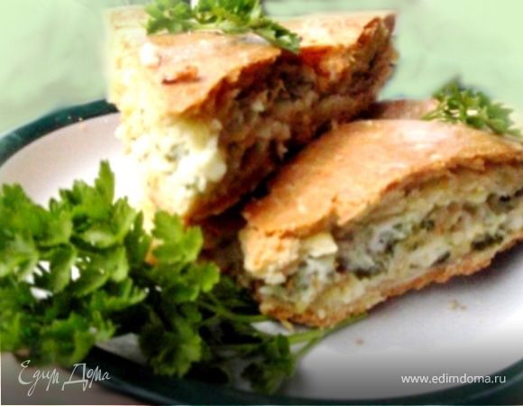 Пирог с плавленым сыром