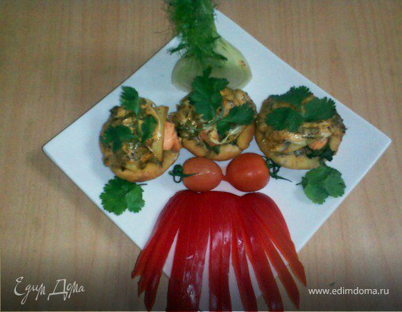 Корзиночки с семгой Корзиночки с семгой