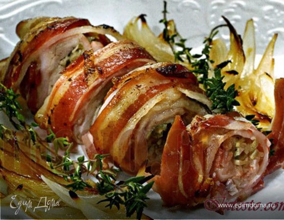 Медальоны на овощах с эстрагоном