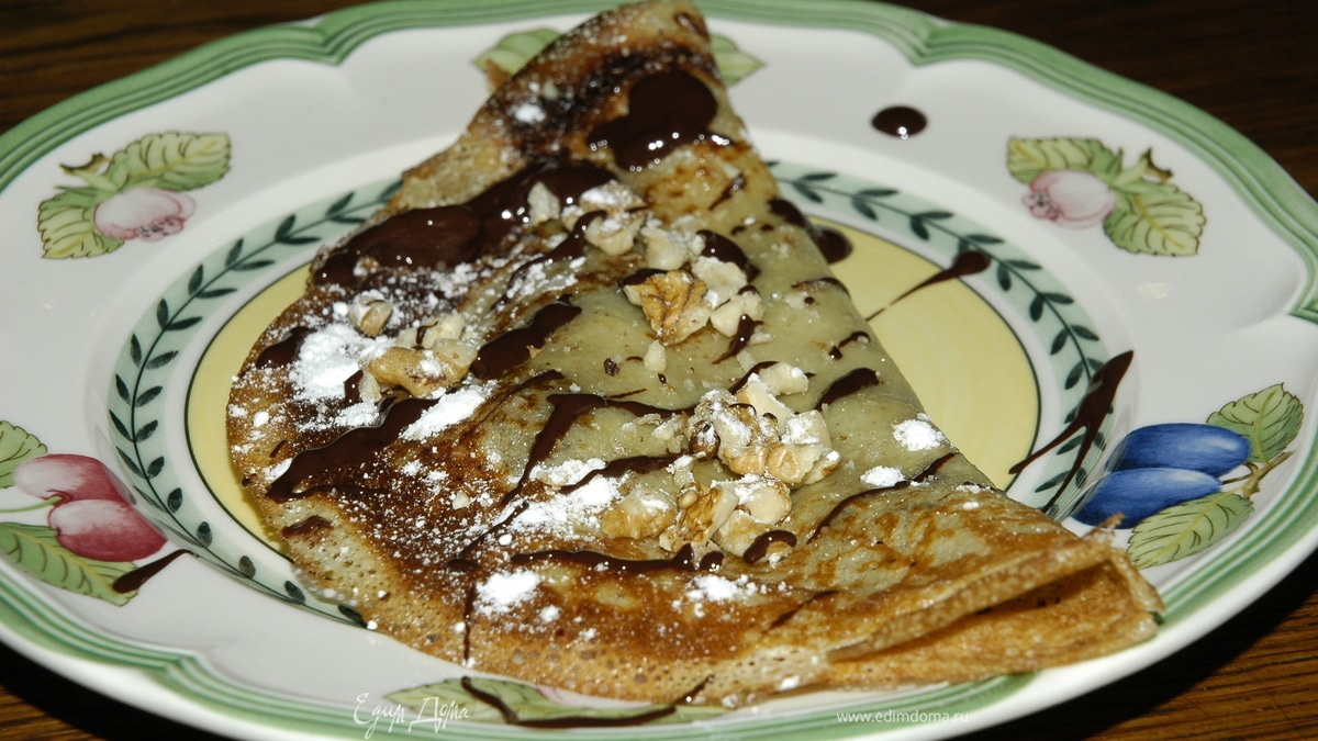 Блины с шоколадом