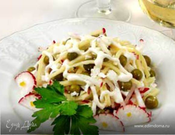 Салат с сыром и чесноком