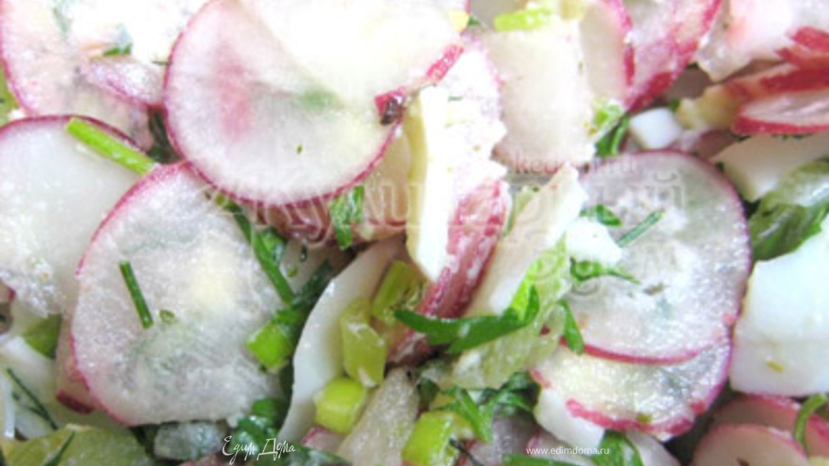 Овощной салат с яйцом