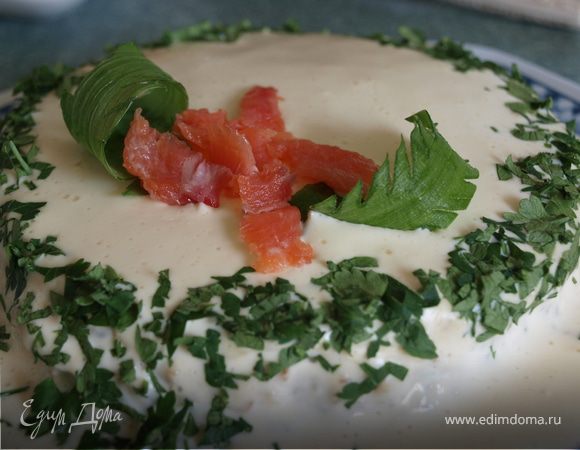 Закусочный торт с грибным кремом