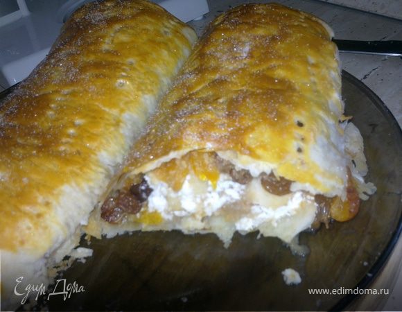 Яблочно-творожный штрудель