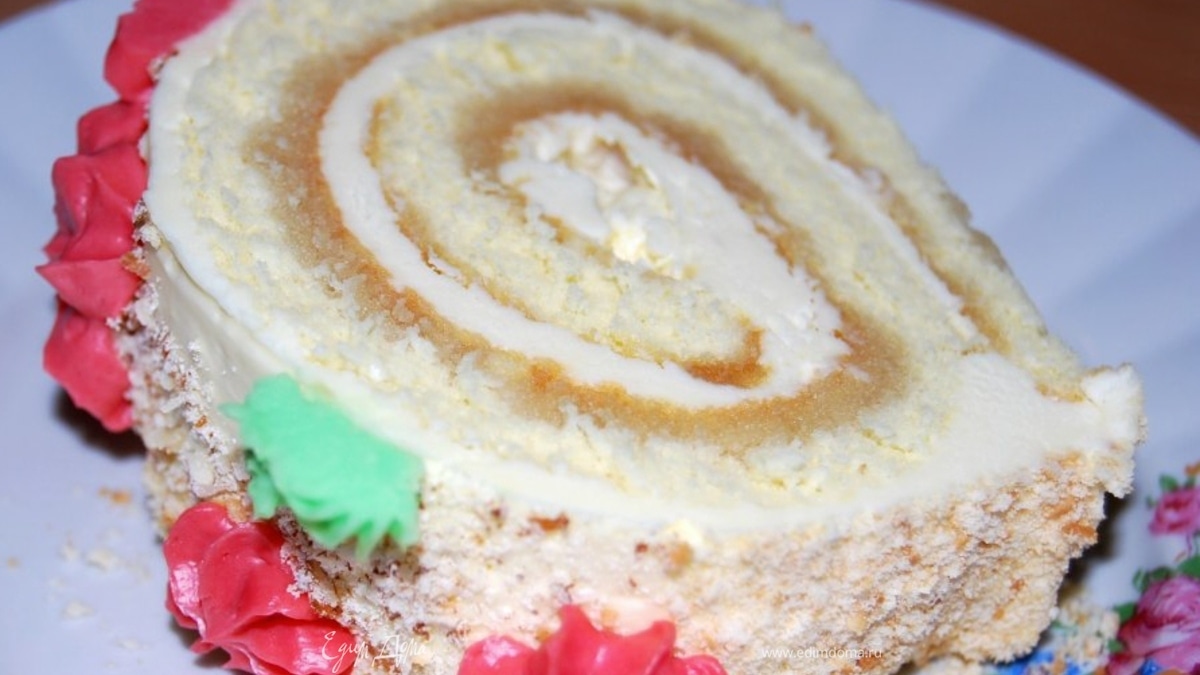 Торт-рулет "Полено"