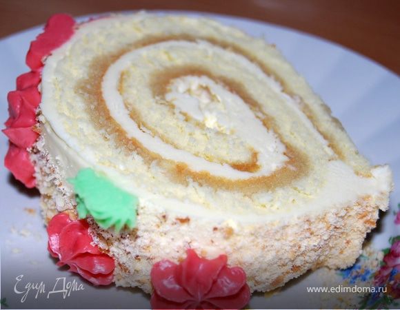 Торт-рулет "Полено" Торт-рулет "Полено"