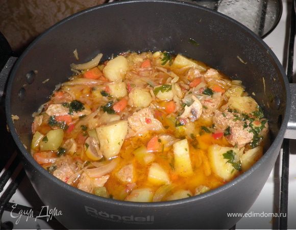 Овощное рагу со свининой