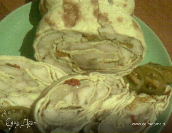 Курица в омлете Курица в омлете