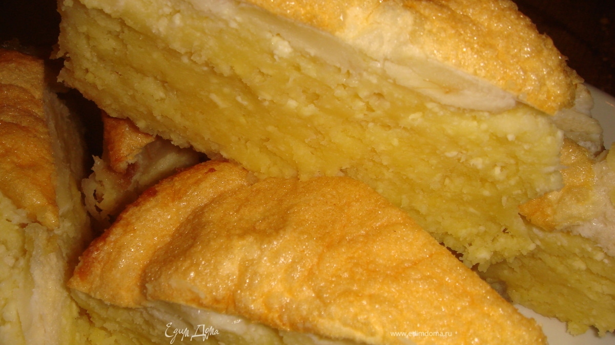 Яблочно-творожный торт