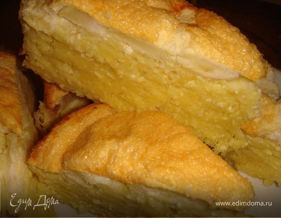 Яблочно-творожный торт