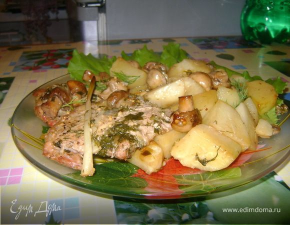 Свинина с картофелем в рукаве Свинина с картофелем в рукаве