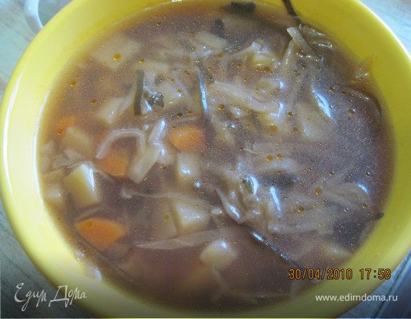 Борщ с морской капустой Борщ с морской капустой