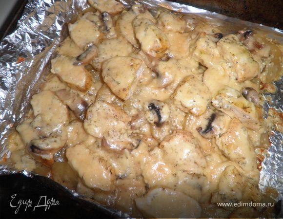 Картофель запеченный с курицей