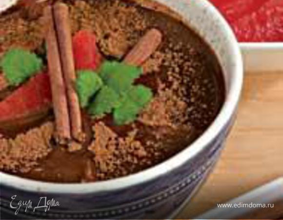 Десерт "Шоколадный суп с грейпфрутом" Десерт "Шоколадный суп с грейпфрутом"