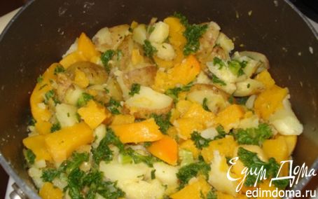 Рецепт Картофель с кэйлом(листовой капустой)