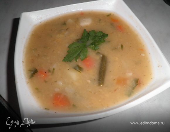 Гороховый суп с овощами Гороховый суп с овощами