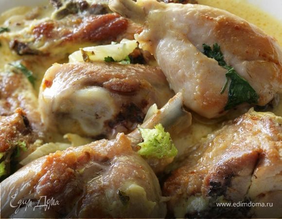 Тушеные куриные бедрышки в специях с фенхелем Тушеные куриные бедрышки в специях с фенхелем