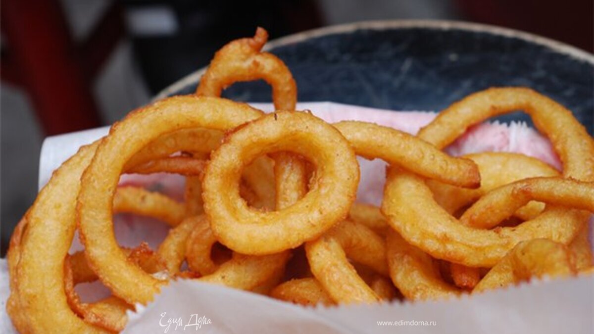 Хрустящие луковые колечки