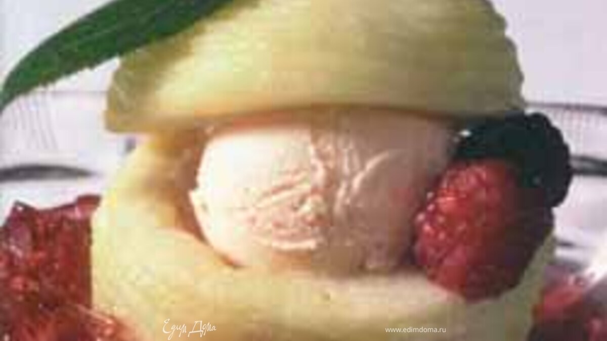 Яблочное мороженое с корицей