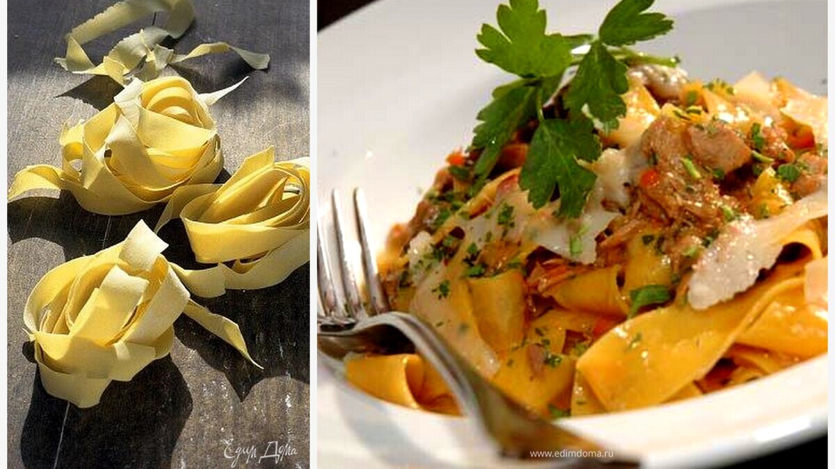 Домашние паппарделле с тунцом