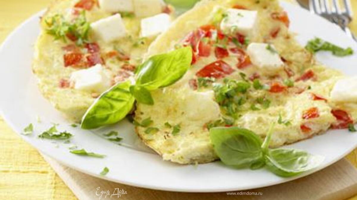 Омлет с моцареллой «ди буффало» и руколой