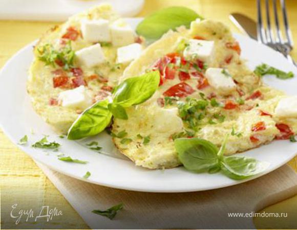 Омлет с моцареллой «ди буффало» и руколой