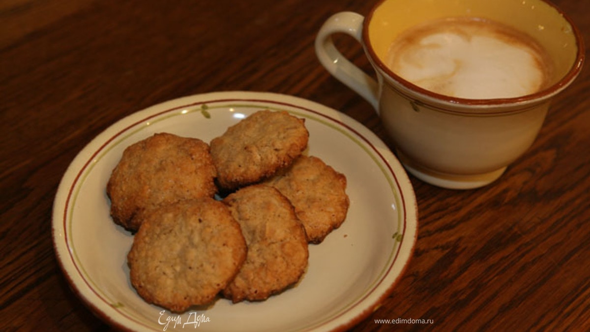 Овсяное печенье с кешью и белым шоколадом