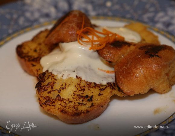 Тосты с апельсиново-сметанным кремом