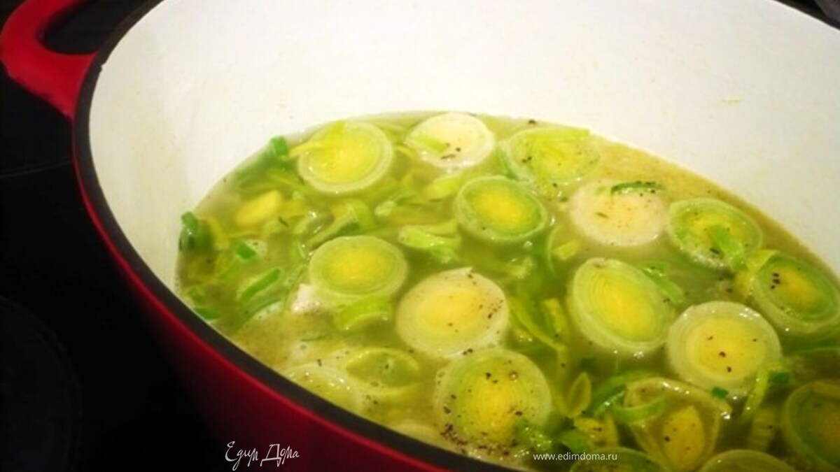 Порей в Шардоне