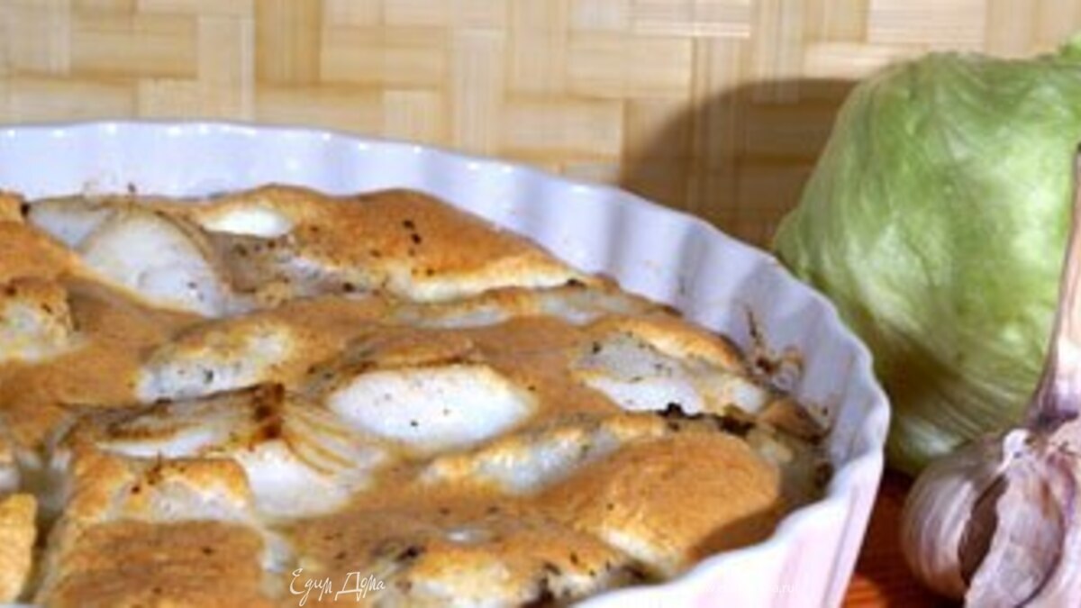 Судак в сырном суфле