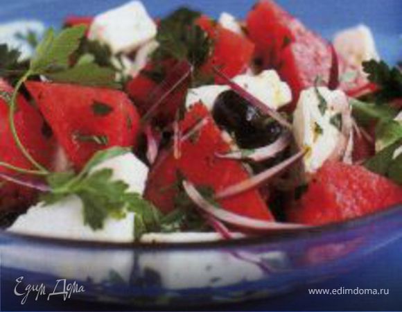 Салат с арбузом и фетой