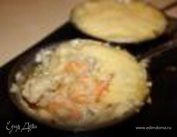 Жюльен с мидиями и креветками Жюльен с мидиями и креветками