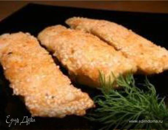 Рыба, жареная в кунжуте