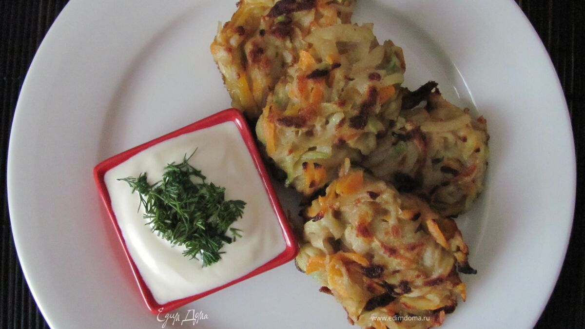 Овощные оладьи